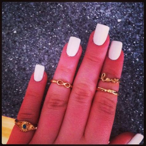 Nail Polish Barry M White Gold Rings Cute Summer Acrylic Nails