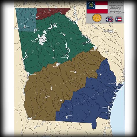 Georgia map regions : Georgia