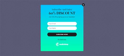 Subscribe Popup Form Develop By Wordpress Website On Behance