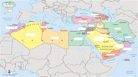 Map Of Southwest Asia And North Africa Maping Resources