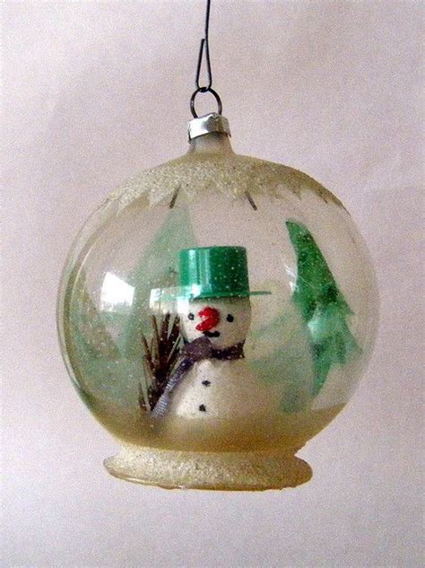 Vintage Snow Globe Ornament With Images Vintage Christmas Ornaments