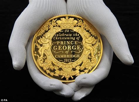 Maybe you would like to learn more about one of these? Prince George's £50,000 coin: Piece containing 1kg of gold among first set minted to commemorate ...