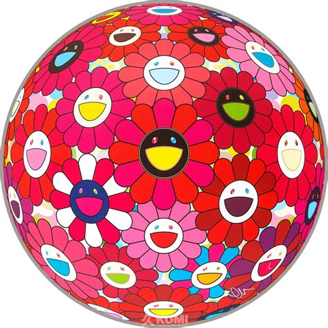 Takashi murakami releases signature flowers as nfts: Takashi Murakami Flower Ball Red (Letter to Picasso) Print ...