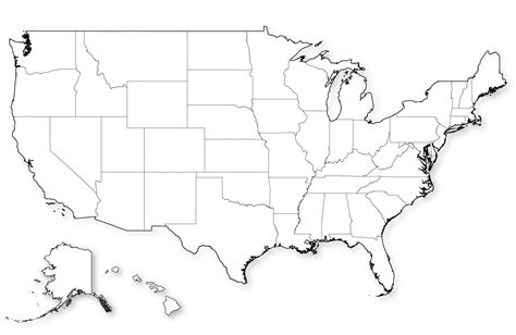 Us Map Blank Blank United States Maps Three Versions With Quiz By