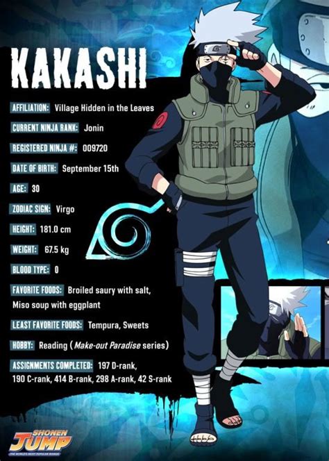 Kakashi Character Info Kakashi Naruto Shippuden Characters Naruto