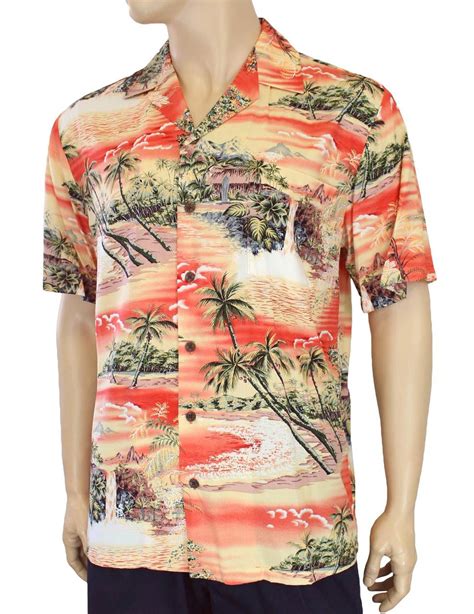 Island Paradise Mens Tropical Rayon Shirt Hawaiian Wedding Place
