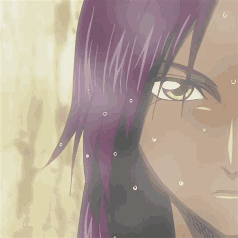 Yoruichi Bleach Anime Hot Spring Wet Face Gif Gifdb Com