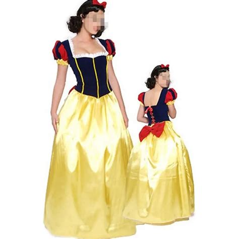 Adult Snow White Princess Fancy Dress Costume Fairy Tale Storybook Ladies Cosplay Costume On