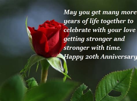 1) thinking of you as you celebrate the passing of another year together. Happy 20th Wedding Anniversary Wishes Quotes | Best Wishes