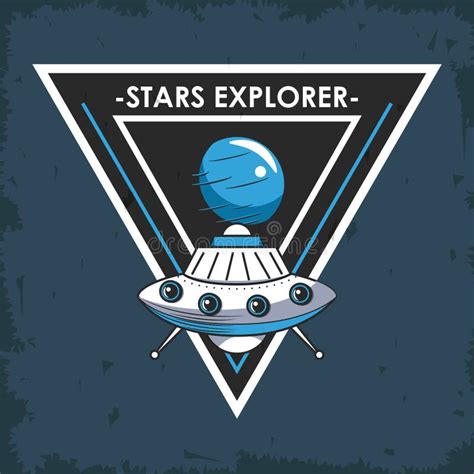 Space Explorer Patch Emblem Design Stock Vector Illustration Of Icon