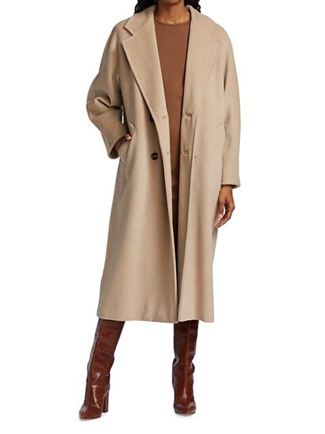 Shop Max Mara 101801 Icon Madame Wool And Cashmere Double Breasted Coat