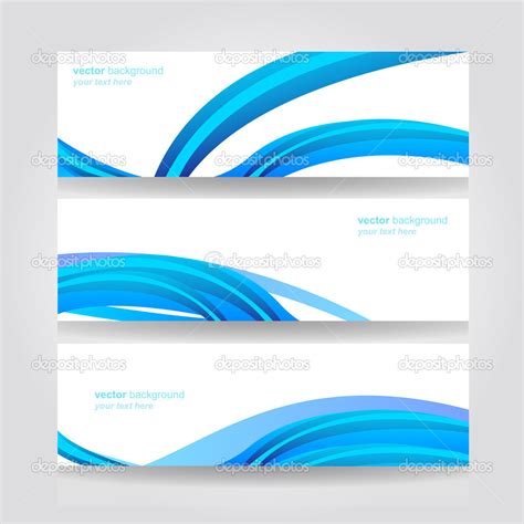 6 Abstract Vector Header Images Free Vector Headers Abstract Waves