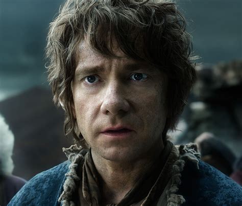 Close Up Of Martin Freeman As Bilbo Baggins In The Battle Of Cultjer