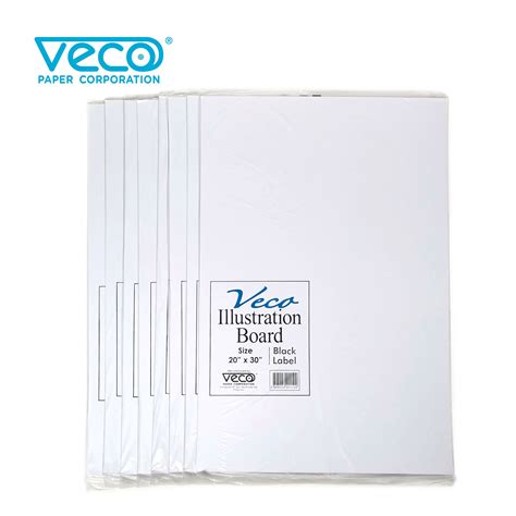 Veco Illustration Board With Plastic Cover Securely Packed 8pcs For 1
