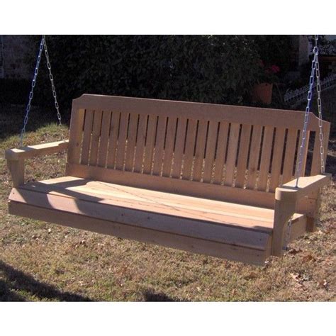 Tmp Outdoor Furniture Traditional Cedar Wood Swing Bench Swing Wood