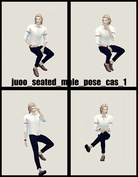 Seated Male Pose 1 By Juoo Sims 4 Nexus