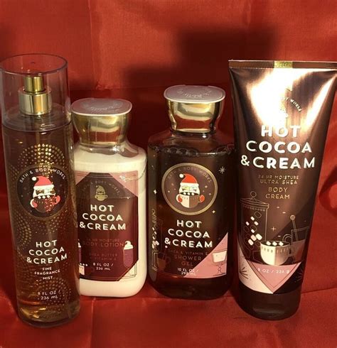 Bath And Body Works Hot Cocoa And Cream Mist Gel Lotion And Cream Set Free