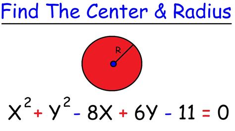 How To Find The Center And Radius Of A Circle Youtube