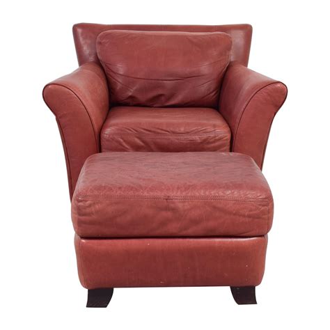 Red leather chair and ottoman ensure that children develop correct posture and get them used to sitting. 73% OFF - Palliser Palliser Red Leather Chair and Ottoman ...