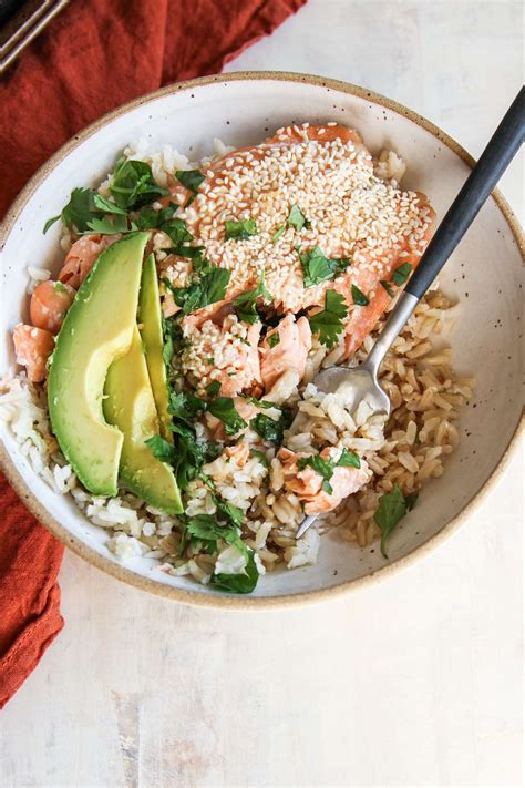 Sesame Salmon Rice Bowls Recipe Sweetphi