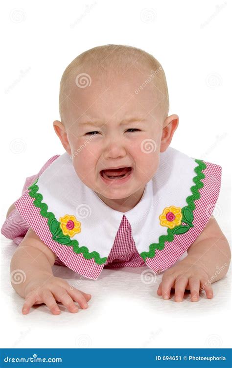 Beautiful Baby Girl Crying Stock Image Image Of Crying 694651