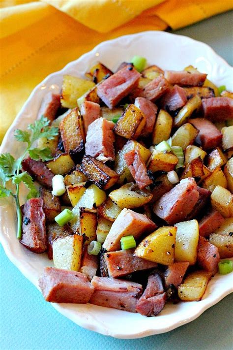 Quick Skillet Country Fried Potatoes With Ham Recipe Ham And