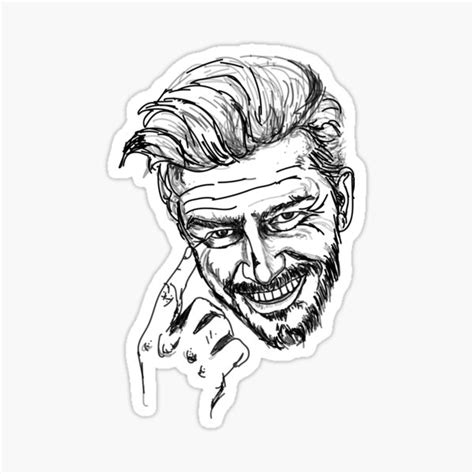 David Beckham Sketch Illustration Sticker By Kartickdutta Redbubble