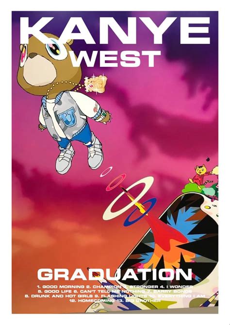 Graduation Kanye West Album Poster Music Poster Music Poster Design Music Poster Ideas