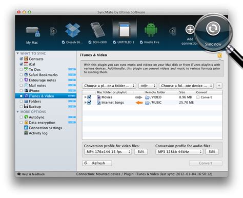 Sync Mac With Any Mounted Storage Devices With Syncmate