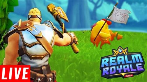 🔴 Clucking Chickens Leveling Up Warrior Class Realm Royale Live