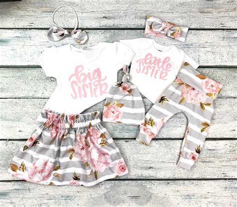 Matching Big Sister Little Sister Outfitscoming Home Outfit Etsy
