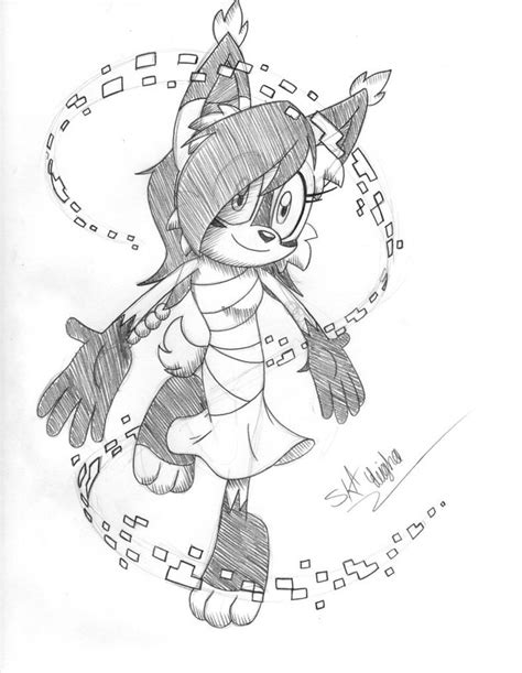 Nicole The Lynx Sketch Sonic Fan Art Sonic Art Shadow The Hedgehog