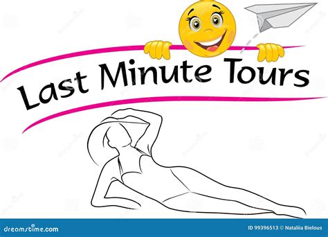 Last Minute Tours Design For A Travel Agency Stock Vector