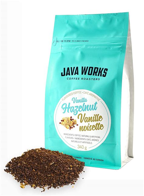 Java Works Coffee Vanilla Hazelnut Flavoured Coffee Ground Grams