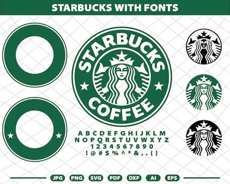 STARBUCKS SVG Starbucks Cut Files Dxf Eps Ai Jpg Png for - Etsy