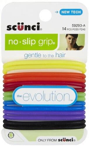 Scunci No Slip Grip The Evolution Bright Jelly Hair Ties Assorted