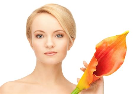 Premium Photo Picture Of Beautiful Woman With Calla Flower