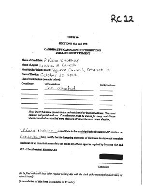 A form 49 (notice of intention to issue or renew community treatment order), is the initial notice given to the patient to let them know a physician intends to start or to recall a patient for examination or assessment: Editable section 49 disclosure form - Fill, Print ...