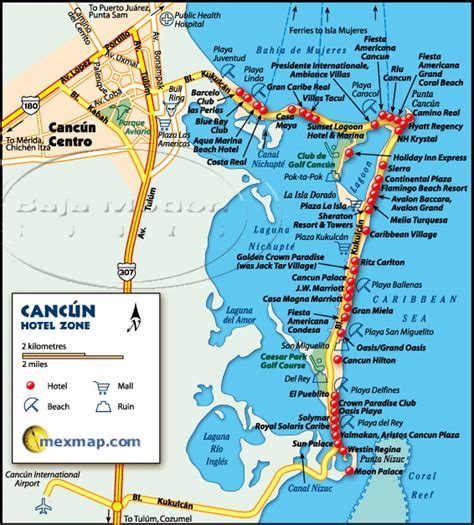 Cancun Hotel Zone Karte 2023 Guide Zone Hotelera Cancun