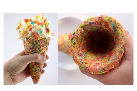 Fruity Pebbles Ice Cream Cone Musely