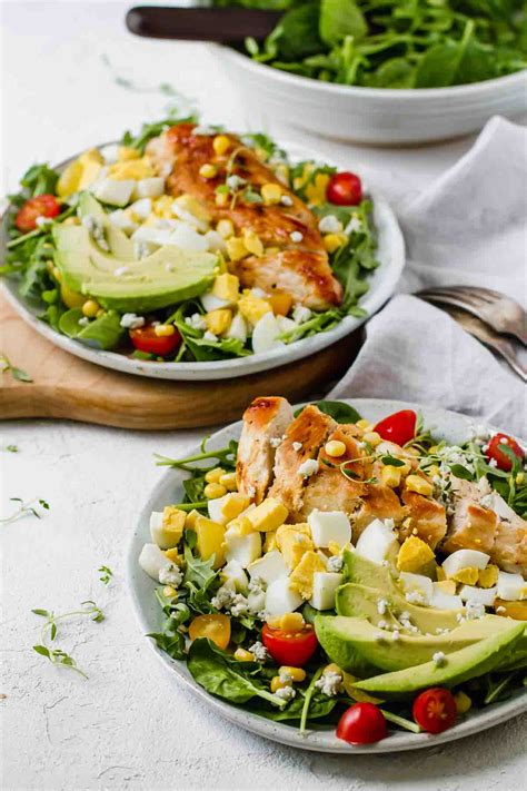 60 different ways to enjoy a super delicious. Healthy Chicken Cobb Salad Recipe - Jar Of Lemons