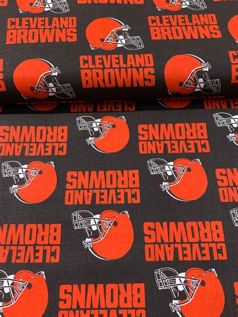 Cleveland Browns Football Themed Fabric12 Yard Of A 58 Etsy