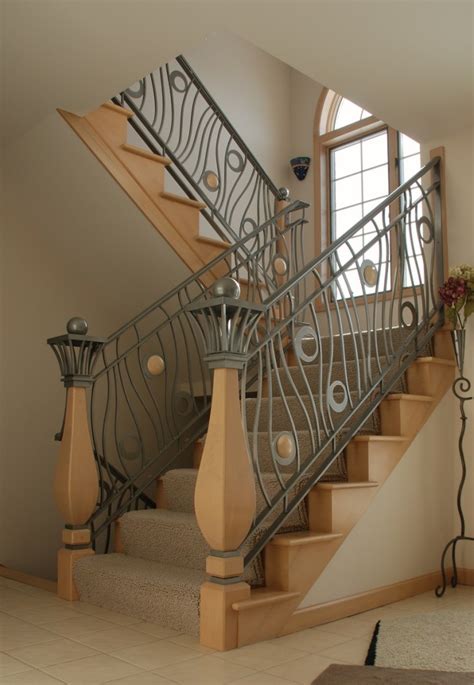 Modern Homes Iron Stairs Railing Designs