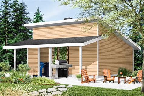 Plan 22529dr Detached Garage Plan With Outdoor Grill Shelter In 2021