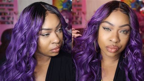 Pretty Purple Wig Transformation Ft Hairspells Youtube