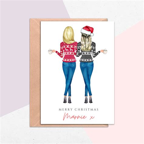 Personalised Sister Christmas Card Personalized Sister Etsy