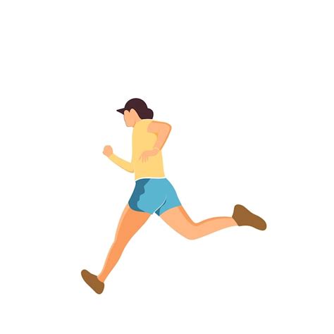 Premium Vector Sport Running Woman Logo