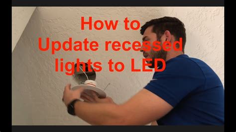 Replace Recessed Light With Led Can Light Youtube