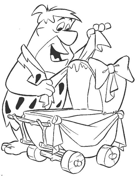 Fred Flintstone Coloring Pages Free Printable Fred Flintstone Coloring
