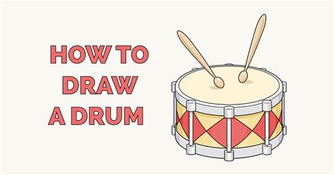 How To Draw A Drum Really Easy Drawing Tutorial